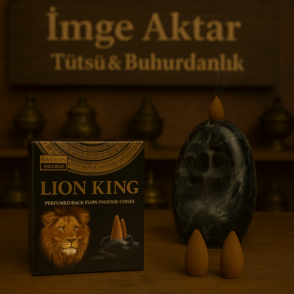 Darshan İncense Lion King Geri Akış Tütsü 10 Adet - Image 1