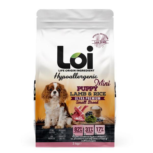 Loi Hipoalerjenik Küçük Irk Yavru Köpek Maması Kuzu Etli 3 Kg - Image 1