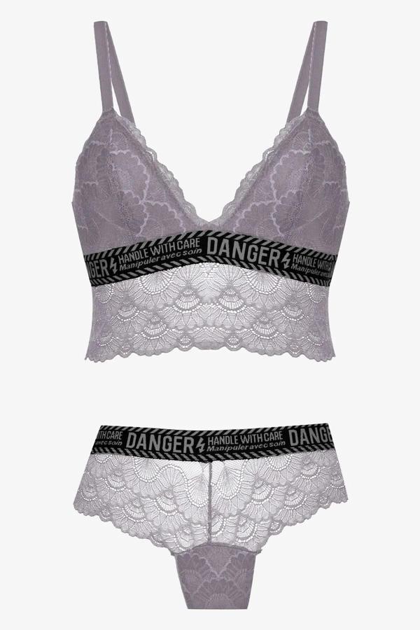 Koza Danger Yazılı Süngerli Bralet Takım - 80227 - Image 1