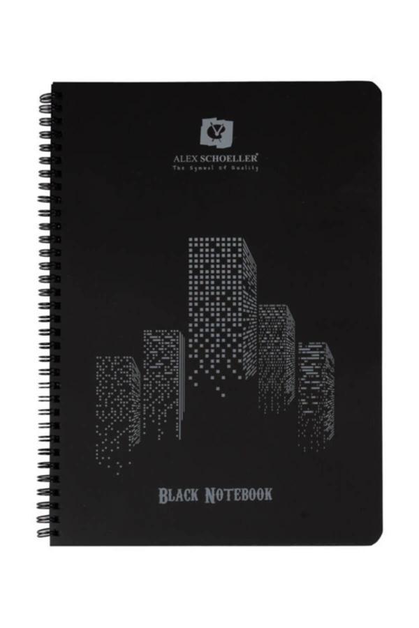 Alex Schoeller A-4 Pp Kapak Spiralli Defter Siyah 60 Yaprak - Image 1