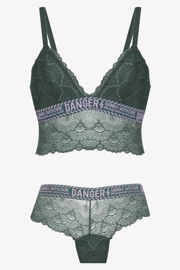 Koza Danger Yazılı Süngerli Bralet Takım - 80227 - Image 1