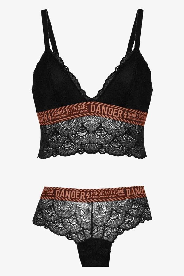Koza Danger Yazılı Süngerli Bralet Takım - 80227 - Image 1