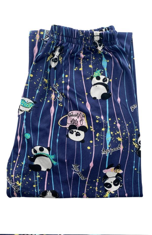 Kadın Panda Desenli Good Day Yazılı Pijama Altı Milan -3010 - Image 1