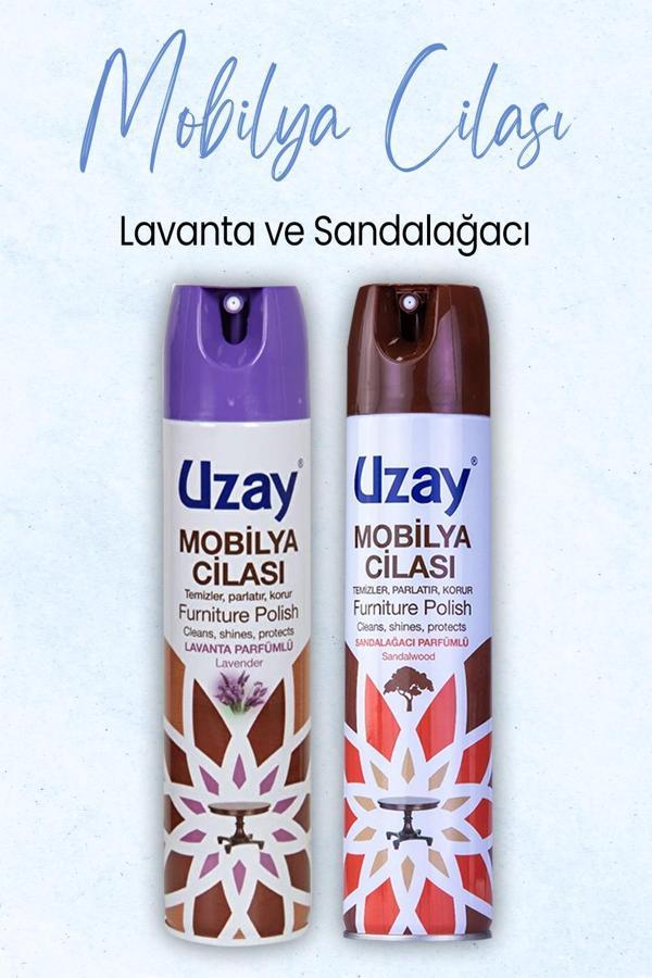 Uzay Mobilya Cilası Lavanta 300 ml ve Sandalağacı 300 ml - Image 1