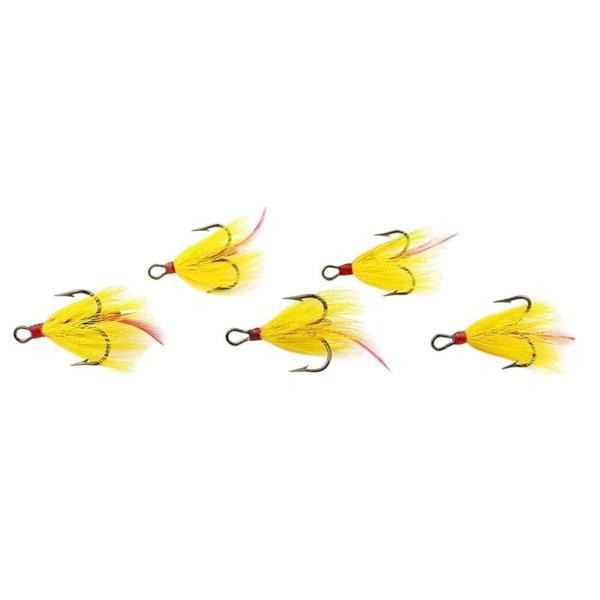 Mustad 611122 No:4 3lü İğne Sarı Tüylü 5li Pkt   - Image 1