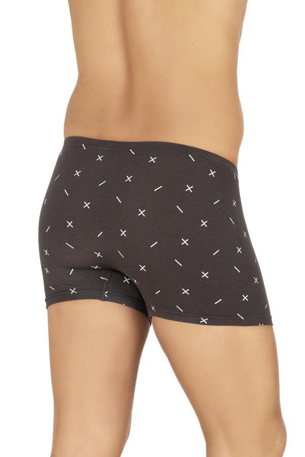 Erkek Pamuklu Likralı Modal Desenli Boxer | 11113 - Image 1