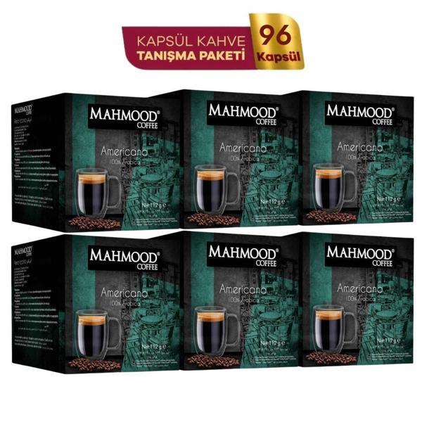 Mahmood Coffee Americano Kapsül Tanışma Paketi Dolce Gusto Uyumlu Kapsül Kahve Fırsat Paketi 16 Adet X 6 Paket - Image 1