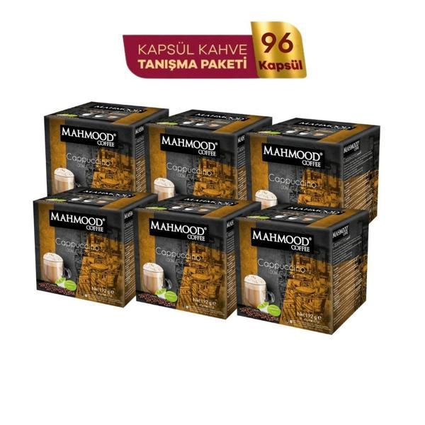 Mahmood Coffee Cappuccino Kapsül Tanışma Paketi Dolce Gusto Uyumlu Kapsül Kahve Fırsat Paketi 16 Adet X 6 Paket - Image 1