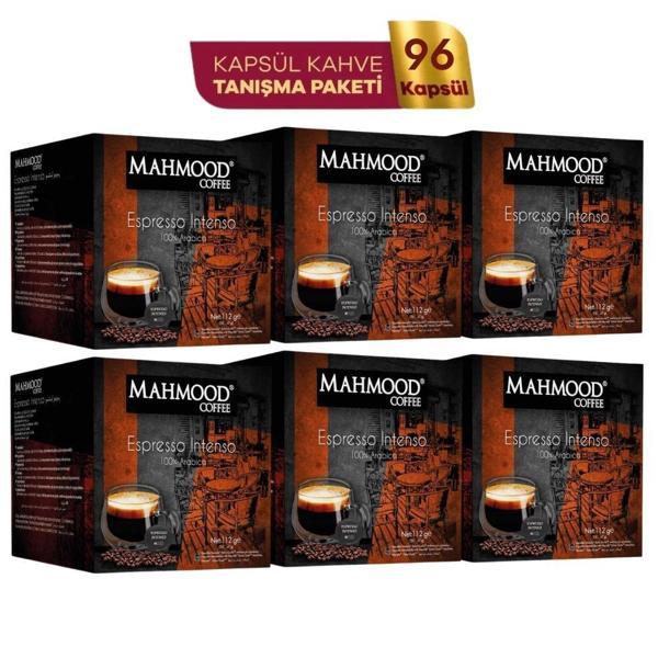 Mahmood Coffee Espresso Kapsül Tanışma Paketi Dolce Gusto Uyumlu Kapsül Kahve Fırsat Paketi 16 Adet X 6 Paket - Image 1