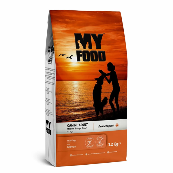 My Food Somonlu Orta/Büyük Irk Yetişkin Köpek Maması 12 kg - Image 1