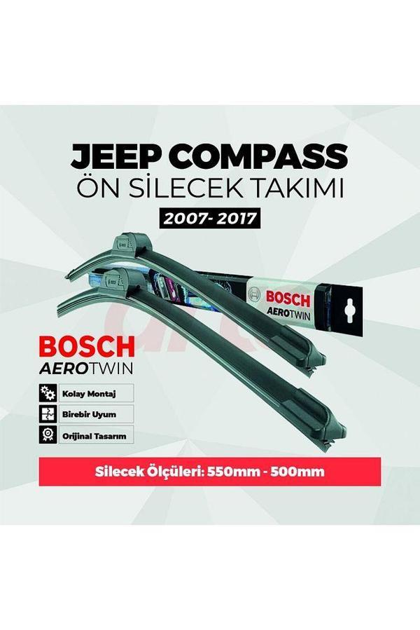 JEEP Compass Ön Silecek Takımı (Haz. 2017 - Mar. 2021) | Bosch Aerotwin | 2'li Set - Image 1