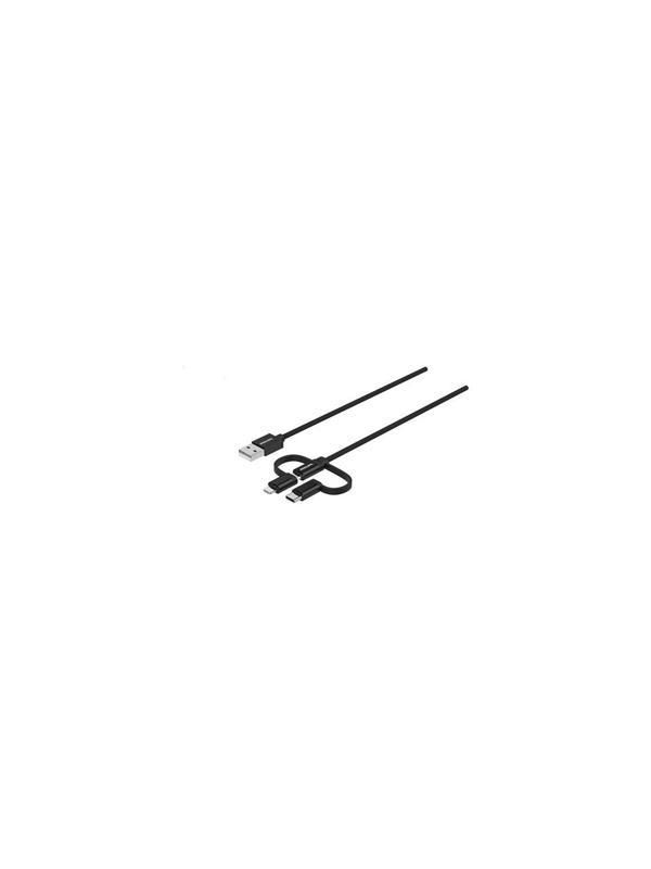 Philips Mfi Lisanslı 3in1 Micro-lightining-type-c Hızlı Şarj Kablosu Örgü 1.2m DLC5204T - Image 1
