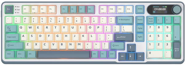 Royal Kludge S98 Light Cloud RGB Kablosuz US Gaming Klavye - Image 1