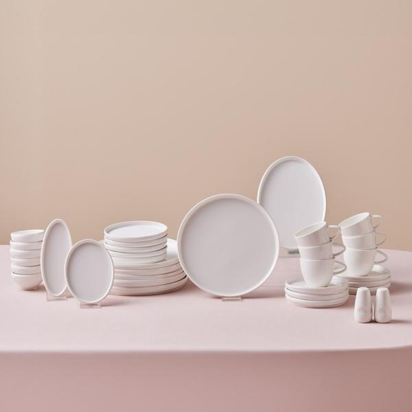 Karaca Stream Bone Sunset 34 Parça 6 Kişilik Kahvaltı Takımı Beyaz - Image 1