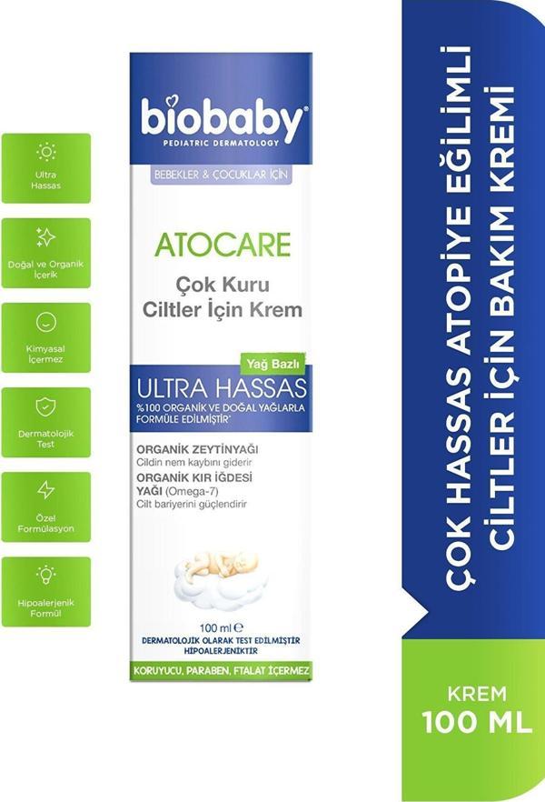 Biobaby Atocare Kuru Ve Atopik Ciltler İçin Krem 100 ml. - Image 1