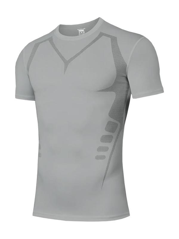 Ghassy Co. Erkek Ultra Esnek Koşu Egzersiz Hızlı Kuruma Nefes Alabilen Kısa Kollu Spor T-shirt - Image 1