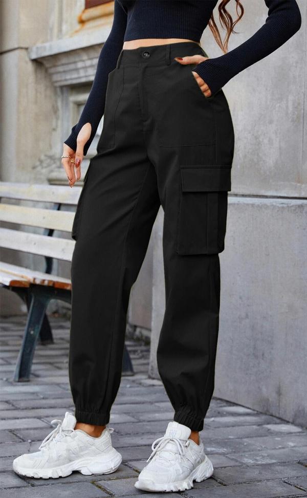 Ghassy Co. Kadın Hiking Cargo Hızlı Kuruma Hafif Esnek Cepli Kargo Pantolon - Image 1
