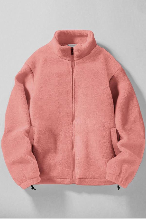 Ghassy Co. Erkek Alaska Regular Peluş Sherpa Kışlık  Tam Fermuarlı Polar Sweatshirt - Image 1