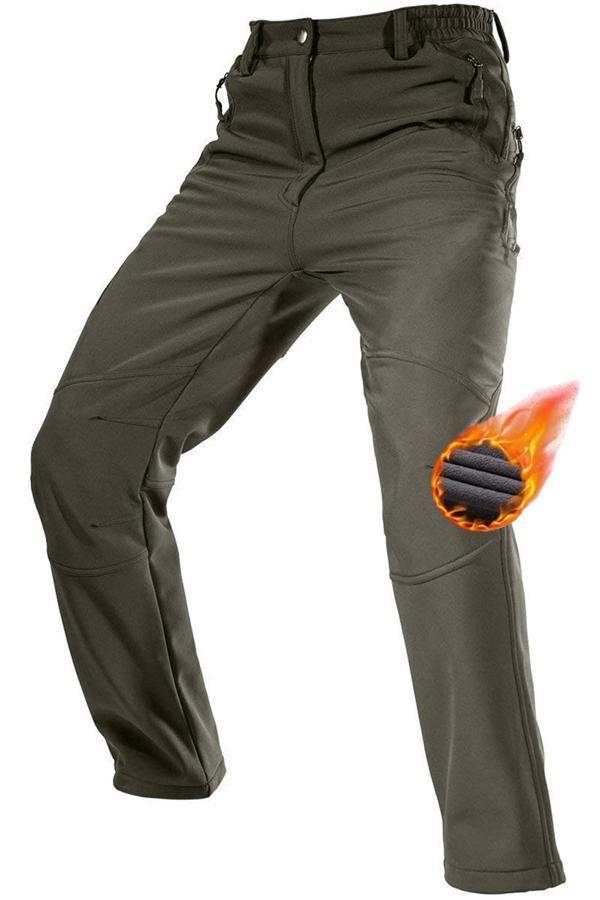 Ghassy Co. Erkek Çift Katmanlı Ultra Kalın Kışlık Kayak Motorcu Outdoor Softshell Pantolon - Image 1