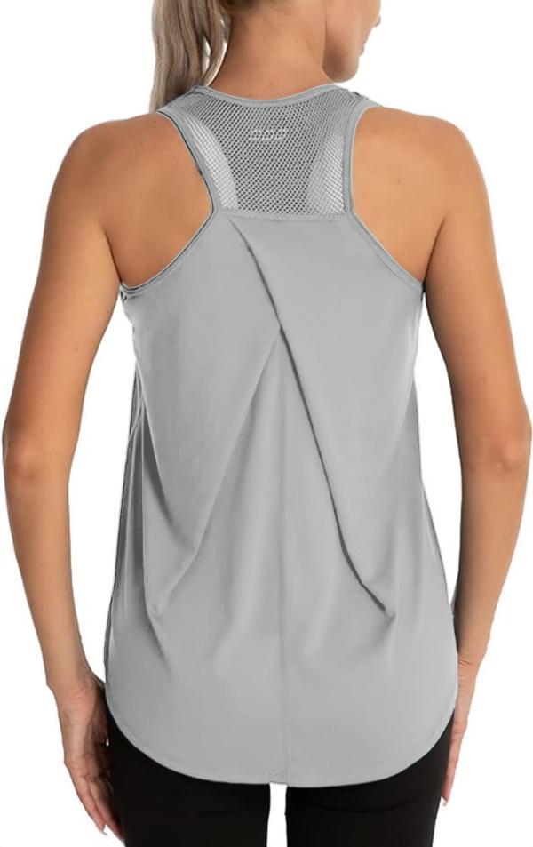 Ghassy Co. Kadın Cross Üst Sırt File Detaylı Antrenman Yoga Spor Atlet Tank Tops 1783 - Image 1
