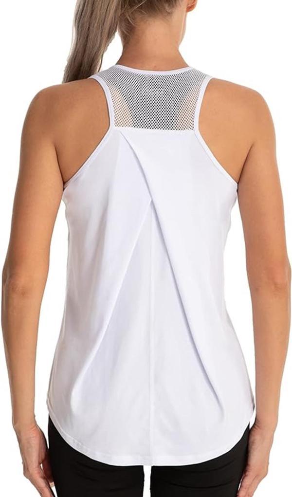 Ghassy Co. Kadın Cross Üst Sırt File Detaylı Antrenman Yoga Spor Atlet Tank Tops 1783 - Image 1