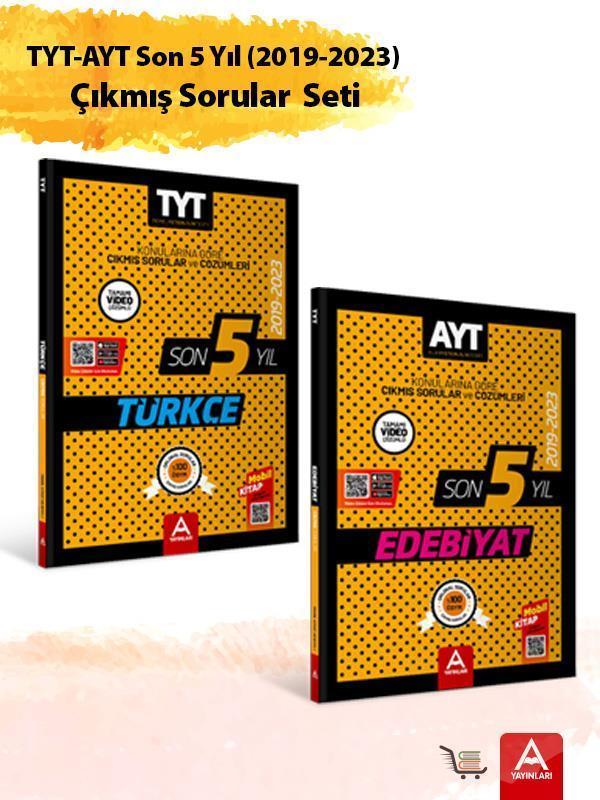 TYT Türkçe AYT Edebiyat Son 5 Yıl Çıkmış Sorular Seti Ders-Ders ve Konu-Konu Sırlanmış 2019-2023 - A Yayınları - Image 1