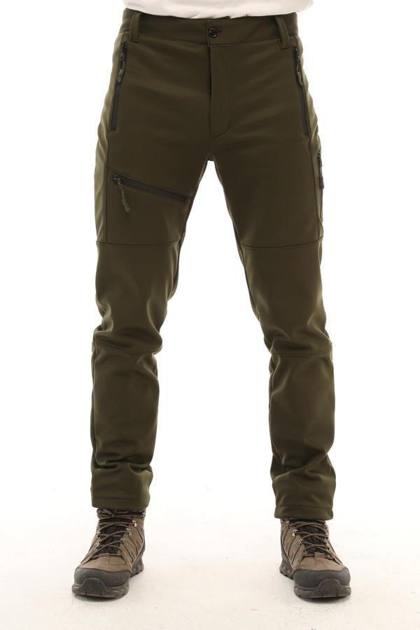 Ghassy Co.Erkek İçi Polarlı Tactical Outdoor Su Geçirmez Koyu Gri Softshell Pantolon  - Image 1