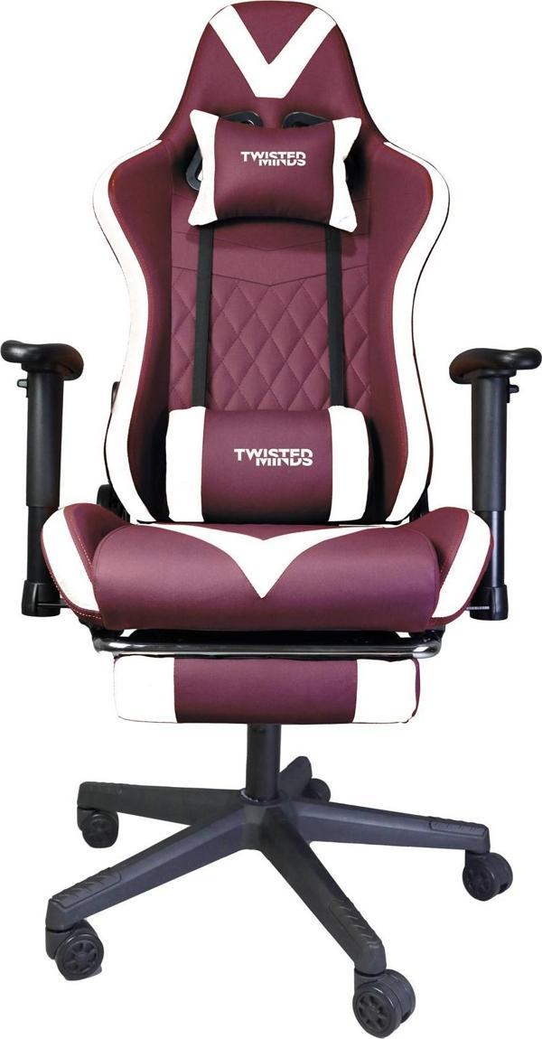 TWISTED MINDS TM8250-WM COMFORT E-SPOR OYUNCU KOLTUĞU - BORDO / BEYAZ - Image 1