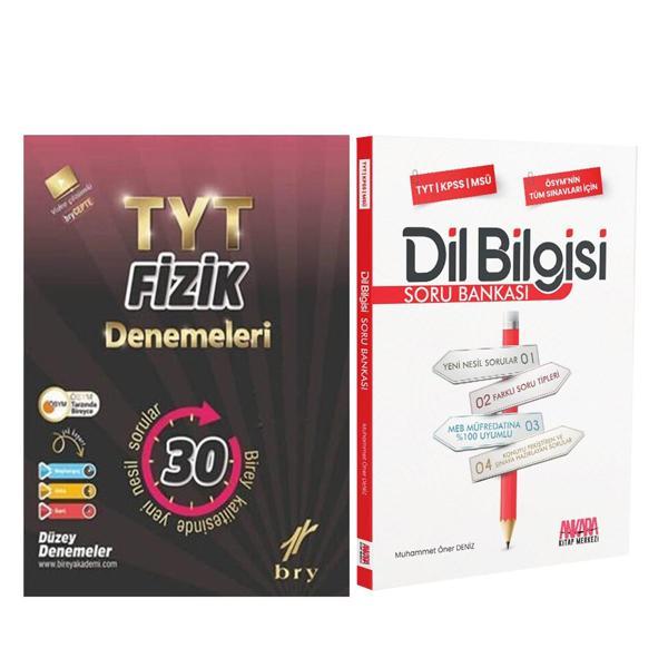Birey Yayınları TYT Fizik 30 Deneme ve AKM Dil Bilgisi Soru Bankası Seti 2 Kitap - Birey Yayınları - Image 1