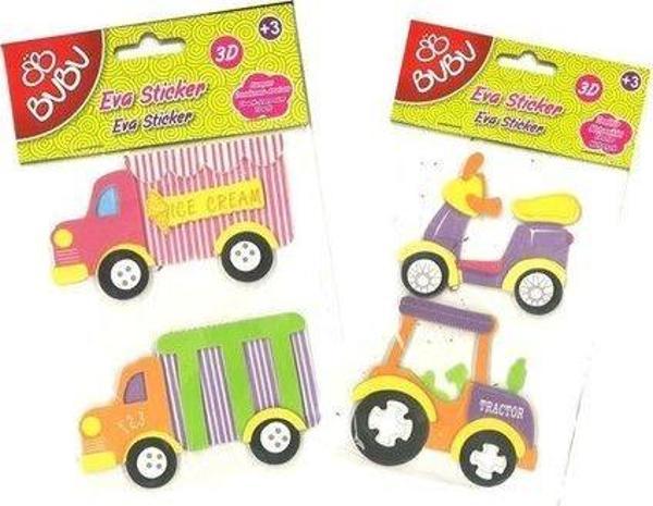 Bu-Bu 3D Eva Sticker Taşıtlar Standı 24'lü Bubu-Sts007 - Image 1