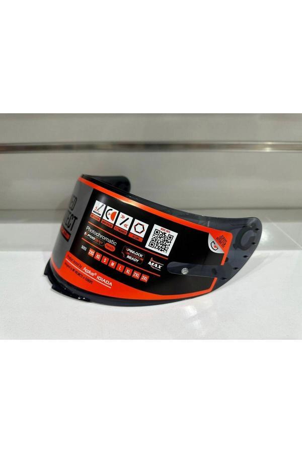 KASK CAMI (VİZÖR) MT V-14 DARK (KOYU SİYAH) (BLADE-2 TARGO-REVENGE-2) - Image 1