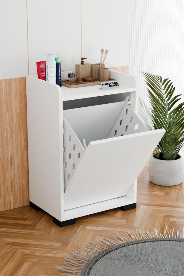 Solena Dekoratif Çamaşır Dolabı Düşer Kapak Çamaşırlık - Image 1