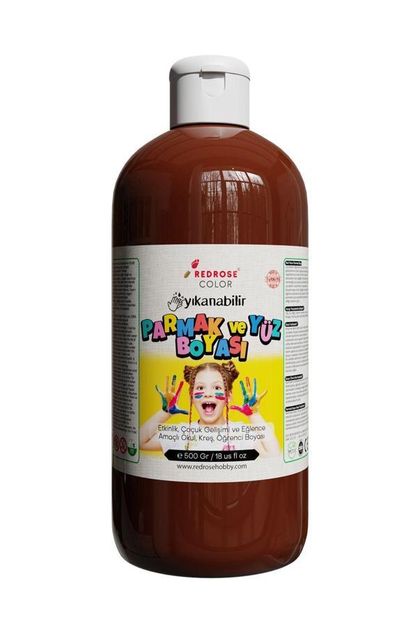 Red Rose Kahverengi Parmak Boyası 500Gr Yıkanabilir, En-71 Sertifikalı, Toksik İçermez, Çocuk Okul Kreş İçin - Image 1
