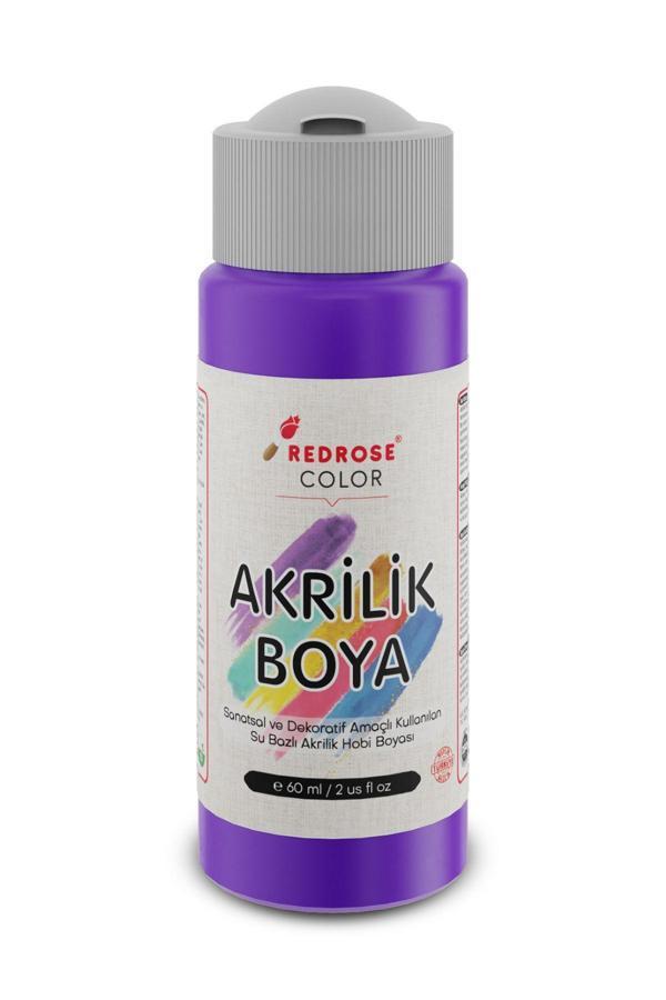 Red Rose Mor Akrilik Boya 60 Ml Sanatsal, Dekoratif, Hobi Amaçlı, Canlı Renkler - Image 1