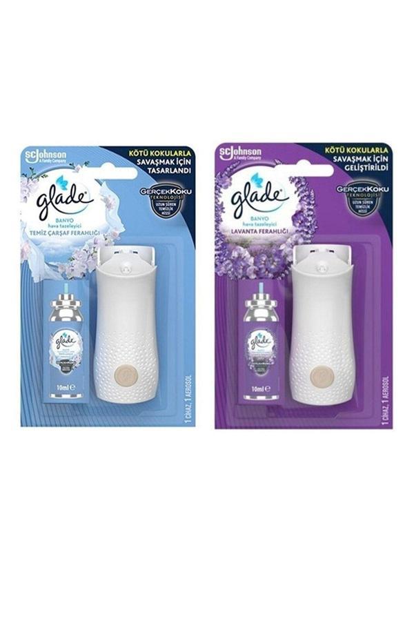 Glade Banyo Cihaz Ve Yedek Lavanta, 10 Ml + Banyo Cihaz Ve Yedek Temiz Çarşaf, 10 Ml - Image 1