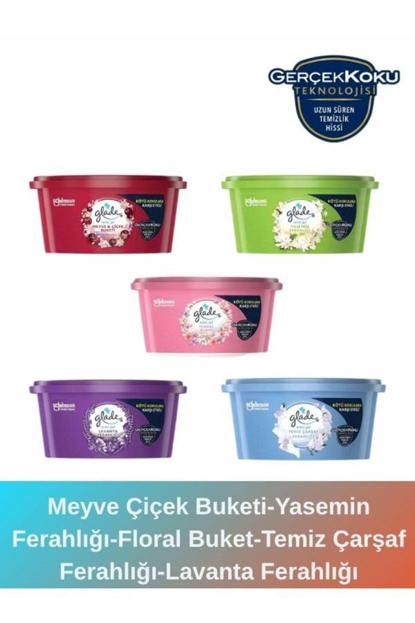 Glade Hava Tazeleyici Mini Jel Tüm Çeşitler 70 G X 5 Adet - Image 1