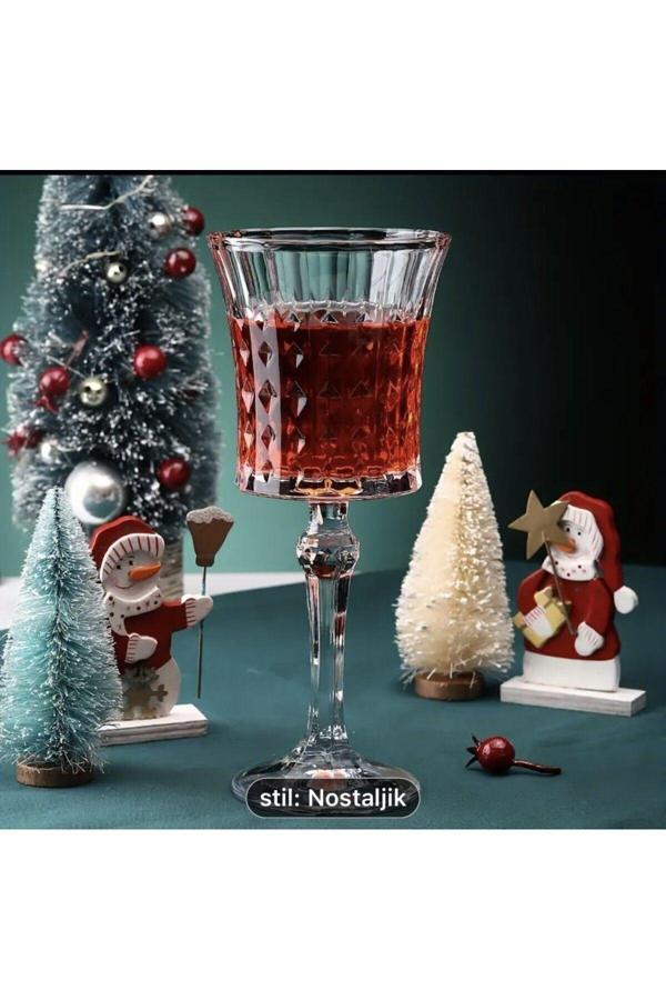 Plt Design Ayaklı Kahve Yanı Su Bardağı 6 Adet Glass Elmas - Image 1