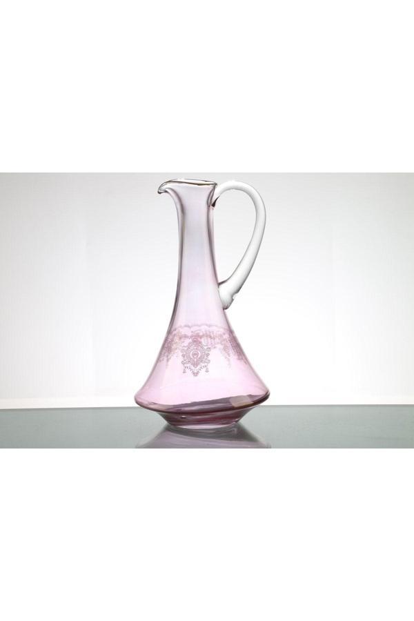 Plt Design Pazarötesi-Mısırlı Tek Parça Kulplu-Yaldızlı-Bal Ve Pempe Renk-Şık-Modern Karaf-Sürahi 1500Ml - Image 1