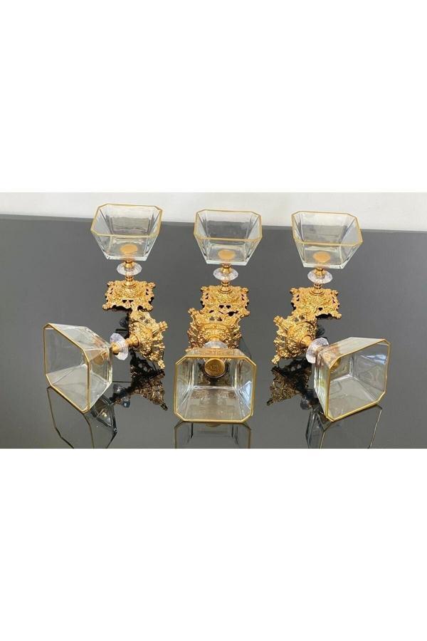 Plt Design 2 Li Metal Döküm Ayak Detaylı Magnolia-Kase-Dondurmalık-Şekerlik - Image 1