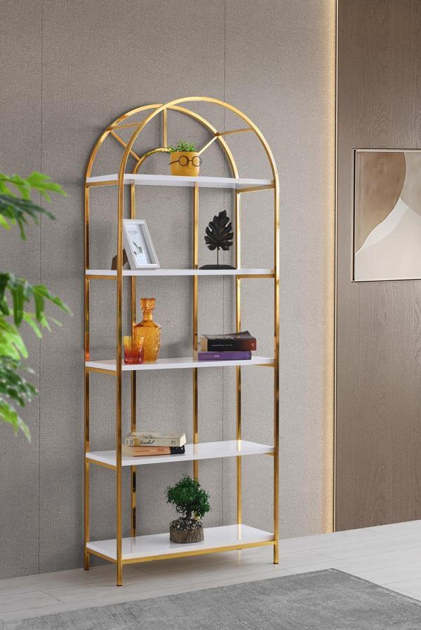 Metal Kitaplık 5 Raflı Ev Ofis Rafı Dosya Kitap Rafı - Image 1