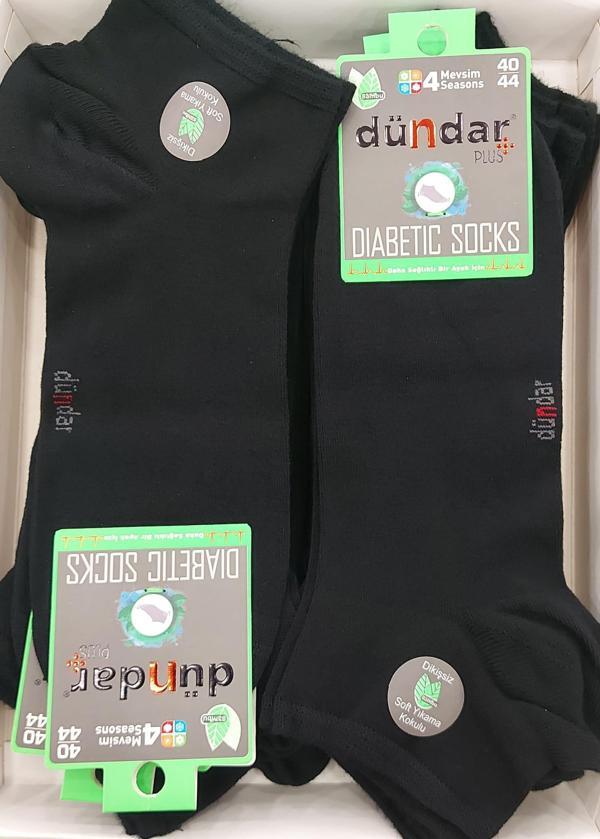 DÜNDAR 5992 ERKEK BAMBU PATİK DİYABETİK ÇORAP 12 ADET - Image 1