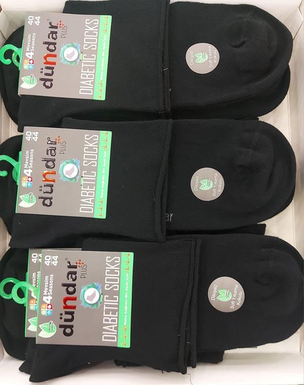 DÜNDAR 5985 ERKEK BAMBU KISA KONÇ DİYABETİK ÇORAP 6 ADET - Image 1