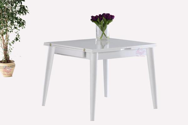 Yanlardan Açılır Katlanır Büyüyen Kare Masa  75x80 cm   - Image 1