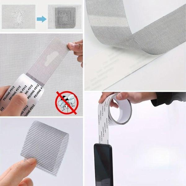 Büro Ev Hijyeni için 5x200CM Yapışkanlı Sineklik Haşerat Karşıtı Süzgeç Yama Bandı - Image 1