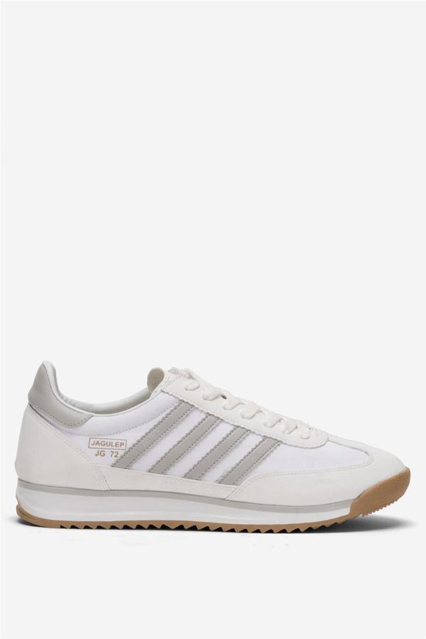 Erkek Günlük Rahat Taban Yumuşak Hafif Sneaker Bağcıklı Spor Ayakkabı  BEYAZ - BUZ - Image 1