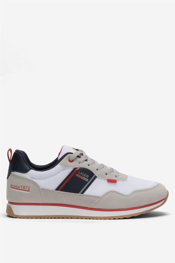 Erkek Günlük Sneaker Spor Ayakkabı BEYAZ - LACİVERT - Image 1