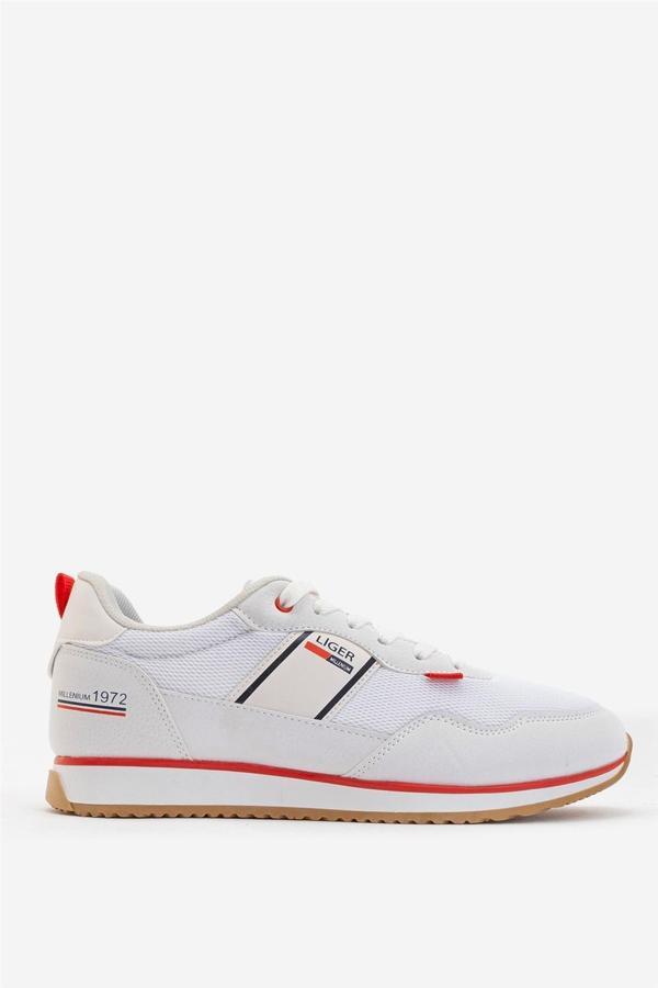 Erkek Günlük Sneaker Spor Ayakkabı BEYAZ - KIRMIZI - Image 1