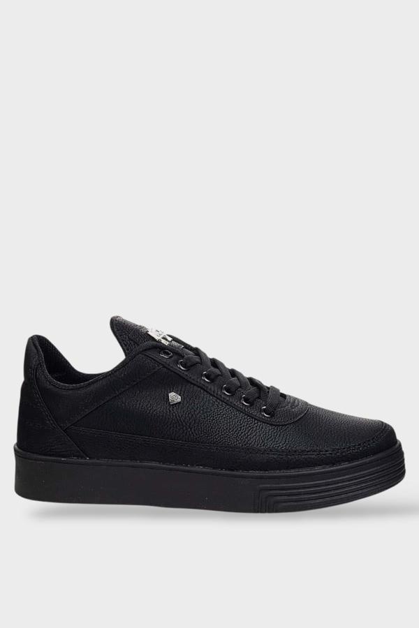Erkek Günlük Yumuşak İç Astarlı Şık Sneaker Spor Ayakkabı SİYAH - Image 1