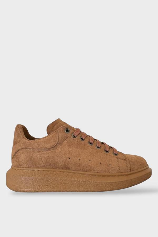 Erkek Yüksek Taban Süet Günlük Sneaker Ayakkabı TABA - Image 1