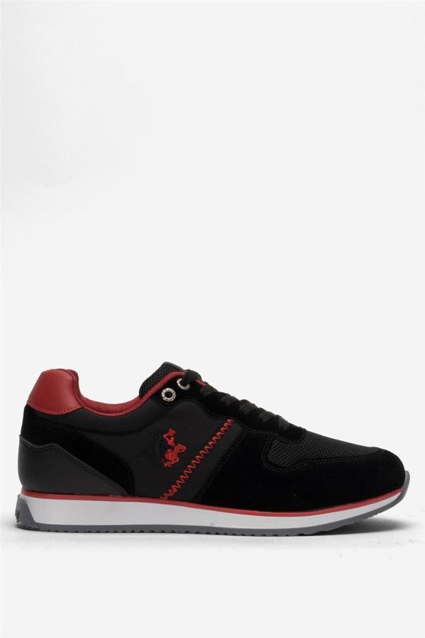 Erkek Günlük Casual Sneaker Ayakkabı  Leona SİYAH-KIRMIZI - Image 1